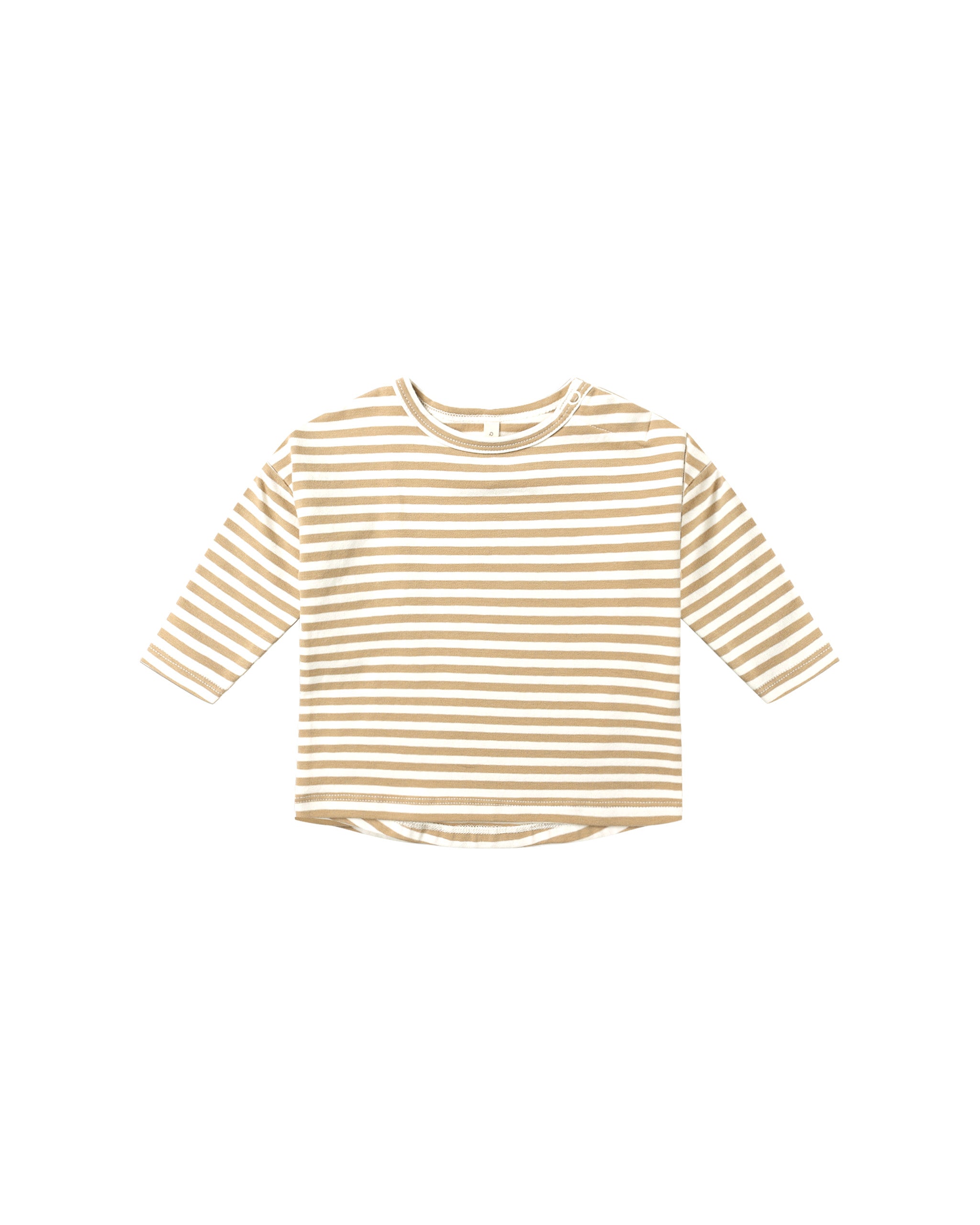 Quincy Mae Long Sleeve Tee - Gold Stripe