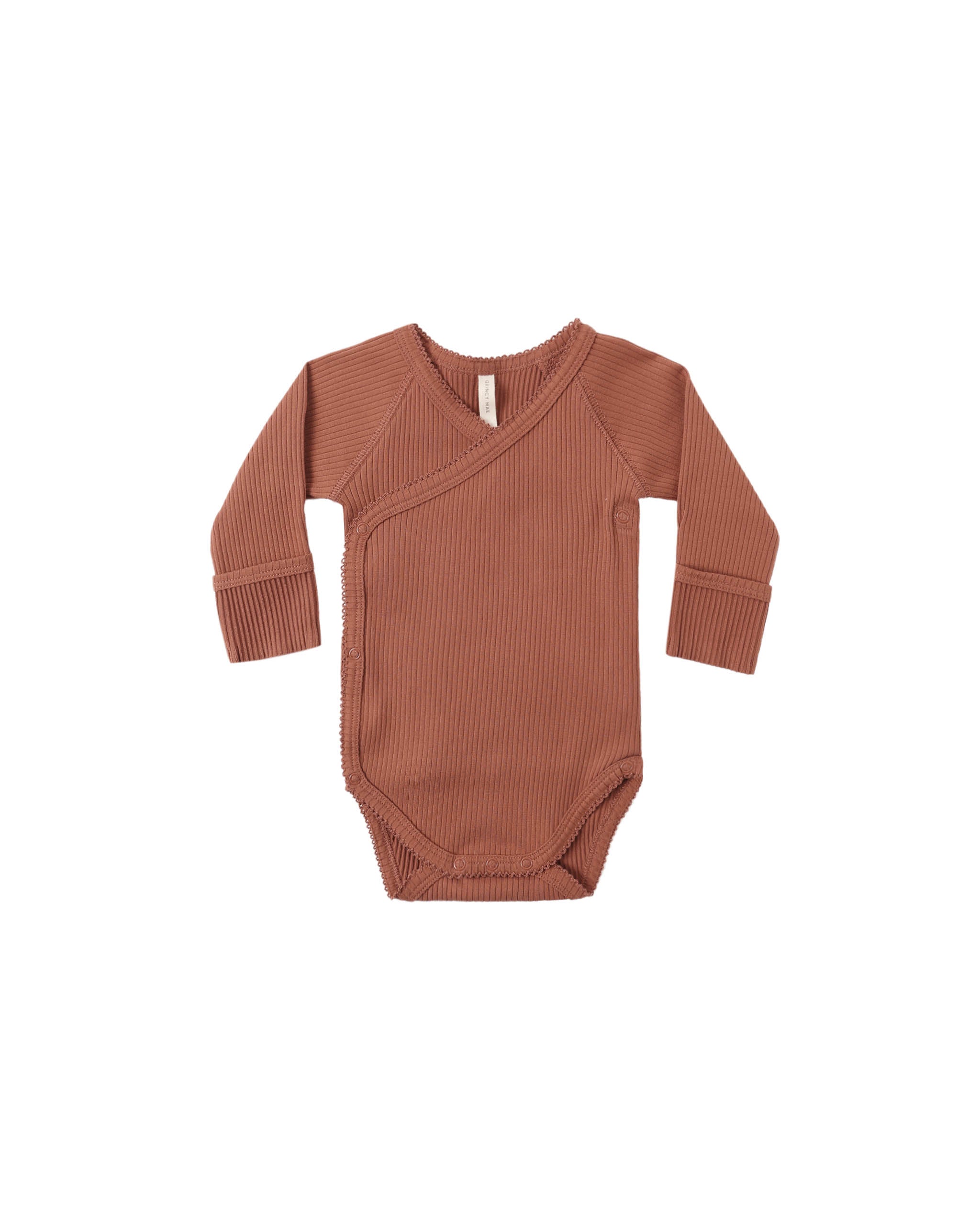 Quincy Mae Side Snap Bodysuit - Red