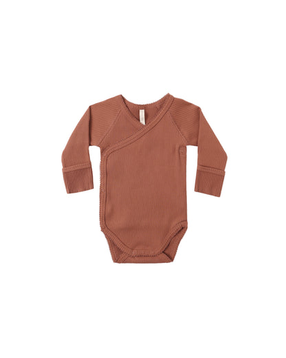 Quincy Mae Side Snap Bodysuit - Red