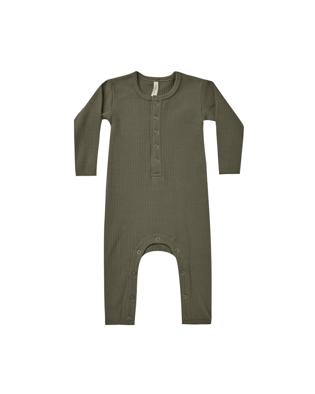 Quincy Mae Ribbed Baby Jumpsuit - Forest