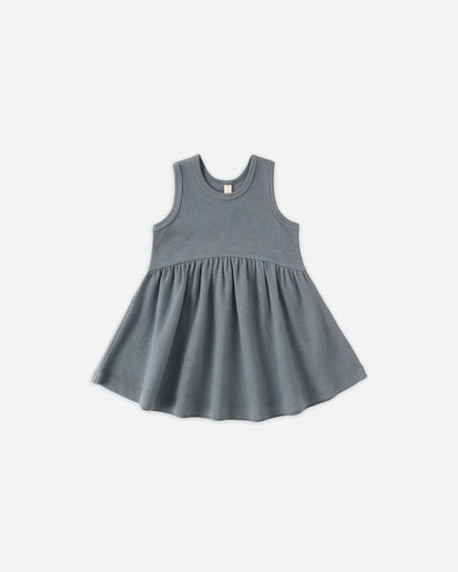 Quincy Mae Ribbed Tank Dress - Ocean