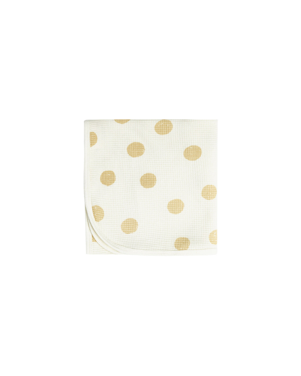 Quincy Mae Waffle Baby Blanket - Butter Dots