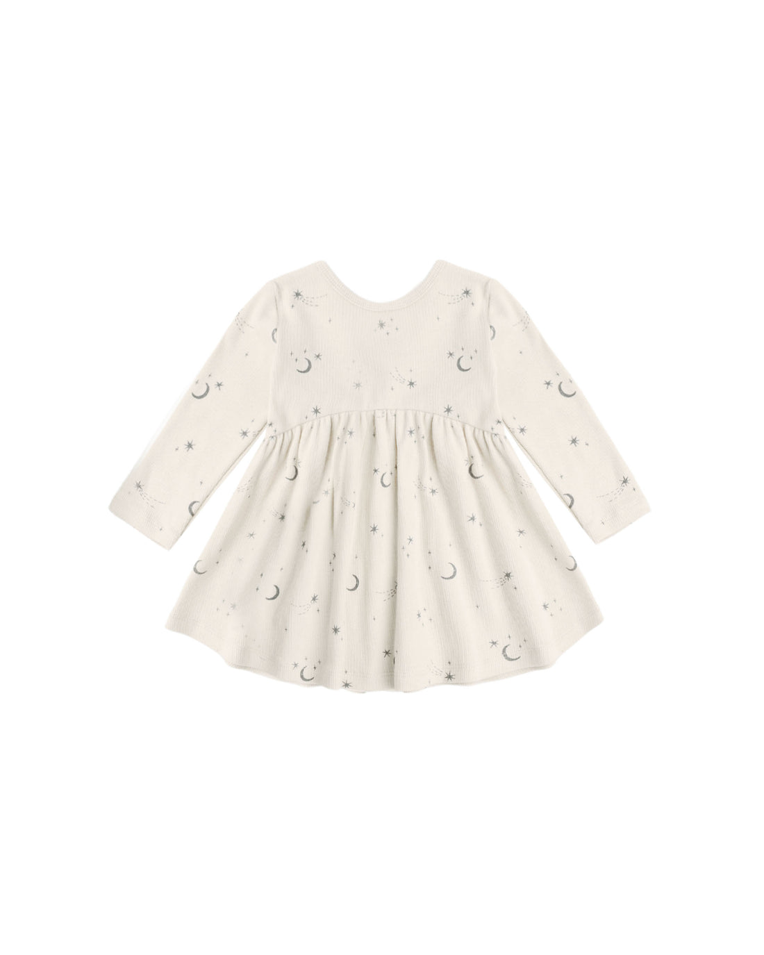 Quincy Mae Ribbed long Sleeve Dress - Celestial