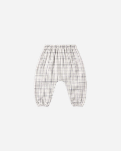 Quincy Mae Woven Pant - Blue Plaid