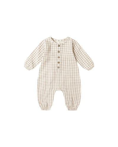 Quincy Mae Woven Jumpsuit - Cedar Check