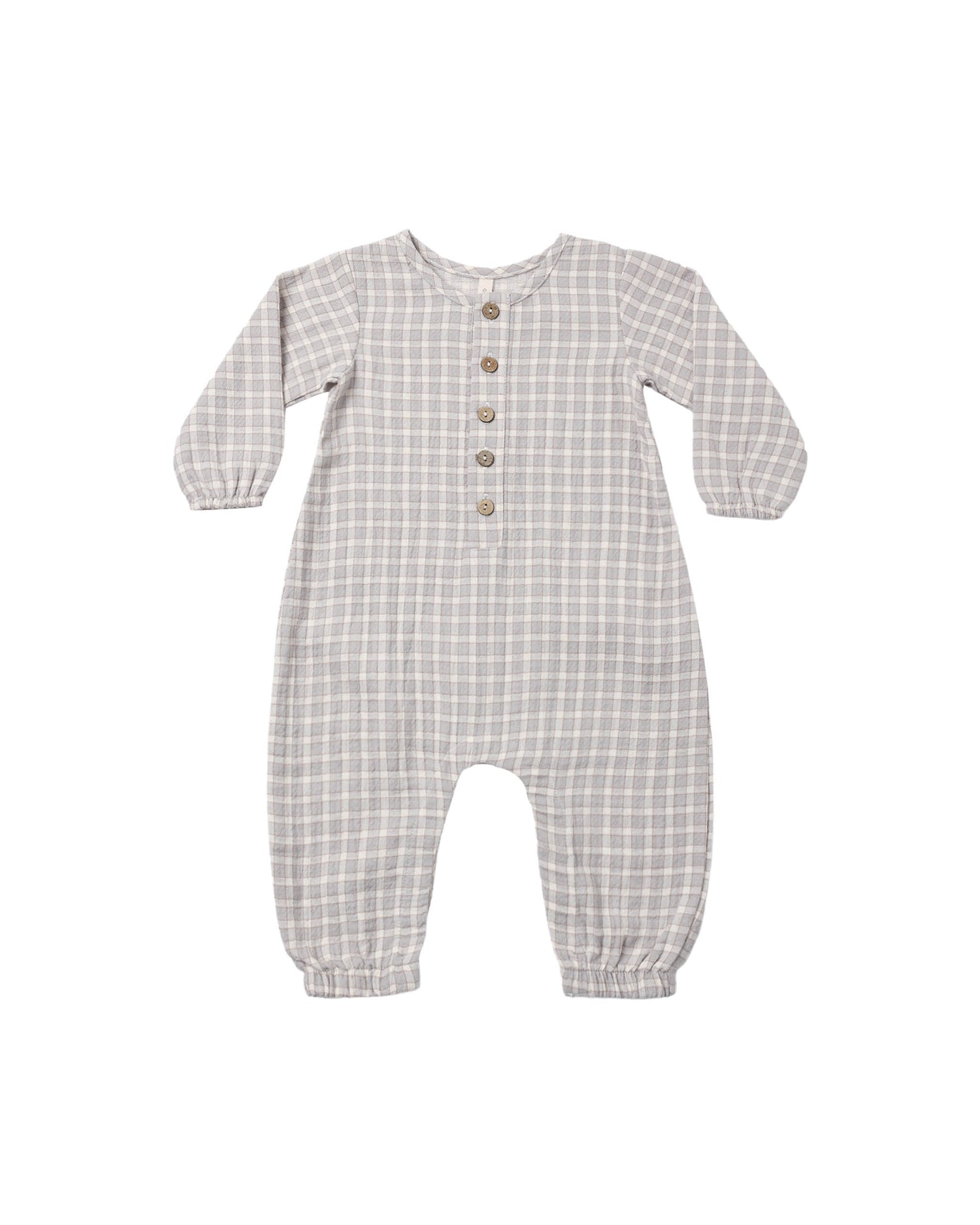Quincy Mae Woven Jumpsuit - Blue Gingham