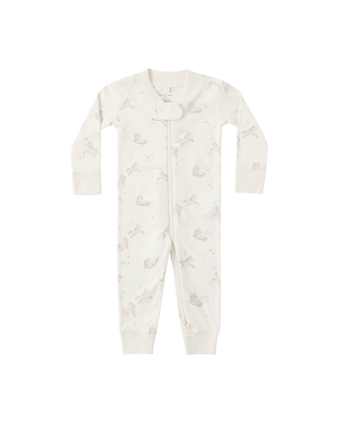 Quincy Mae Zip Longsleeve Sleeper - Unicorns