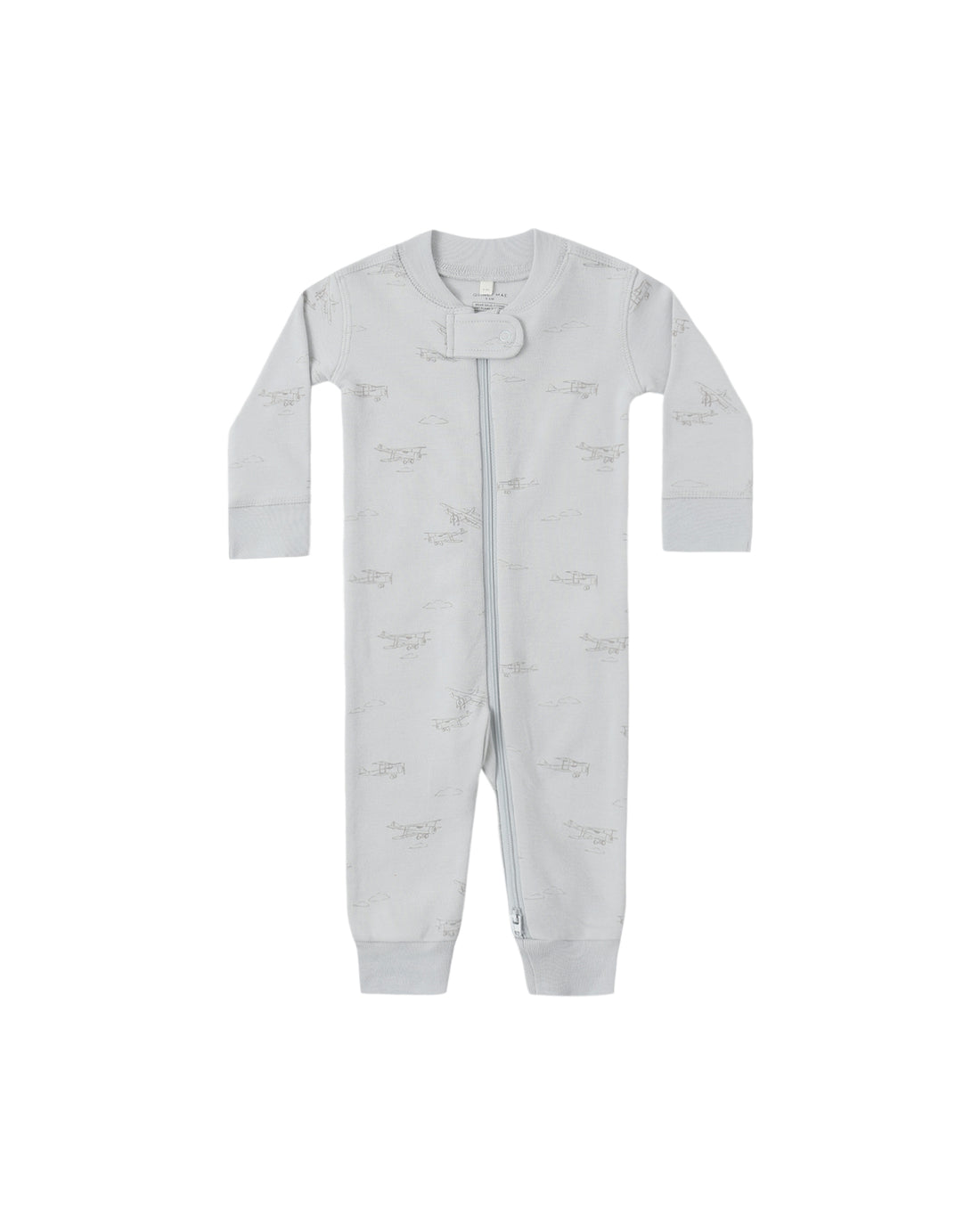 Quincy Mae Zip Longsleeve Sleeper - Airplane