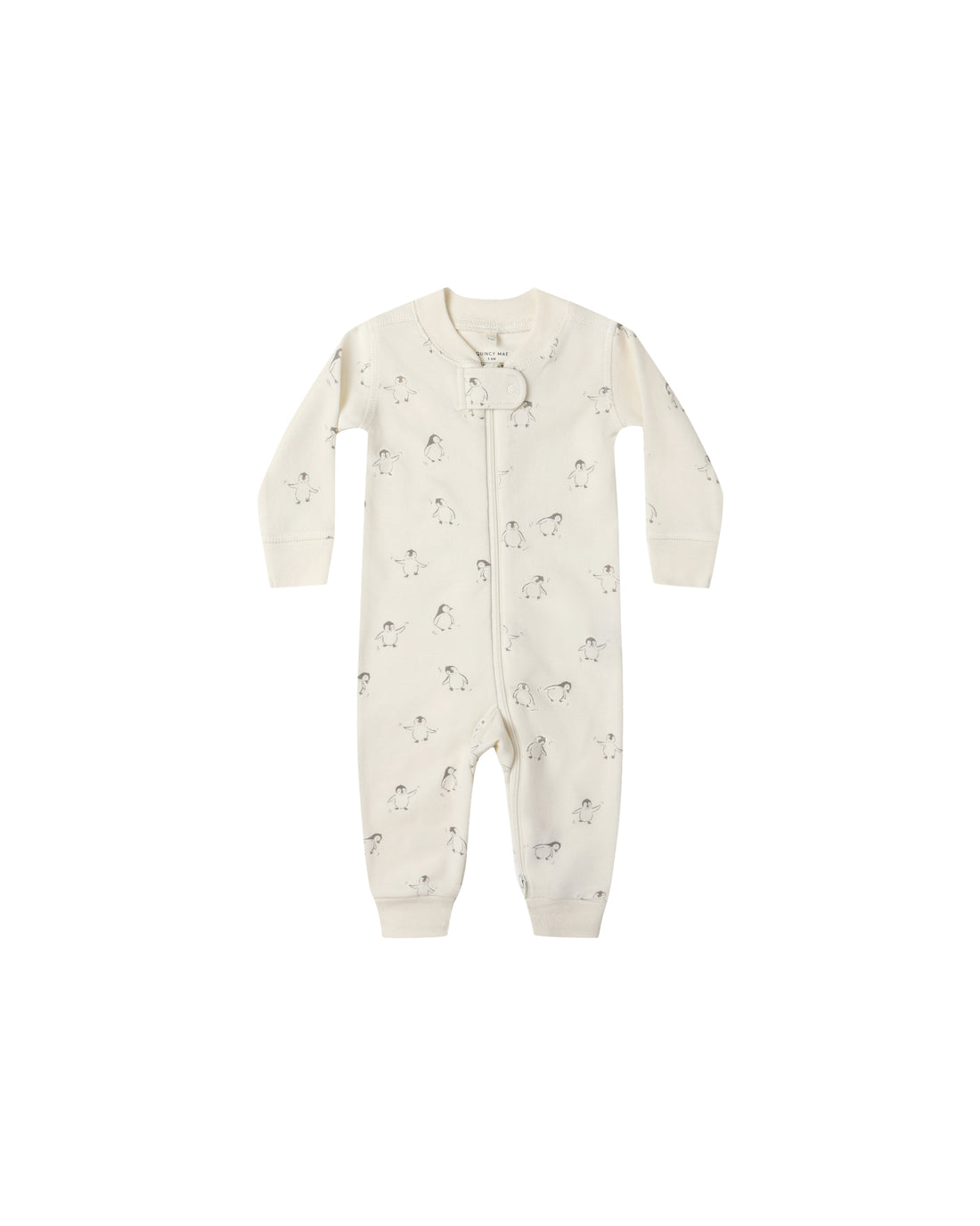 Quincy Mae Zip Long Sleeve Sleeper - Penguins