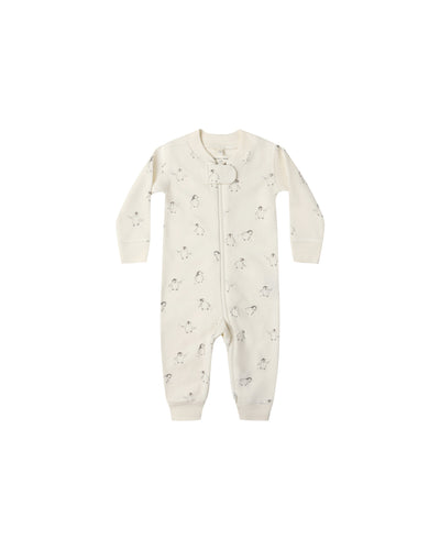 Quincy Mae Zip Long Sleeve Sleeper - Penguins