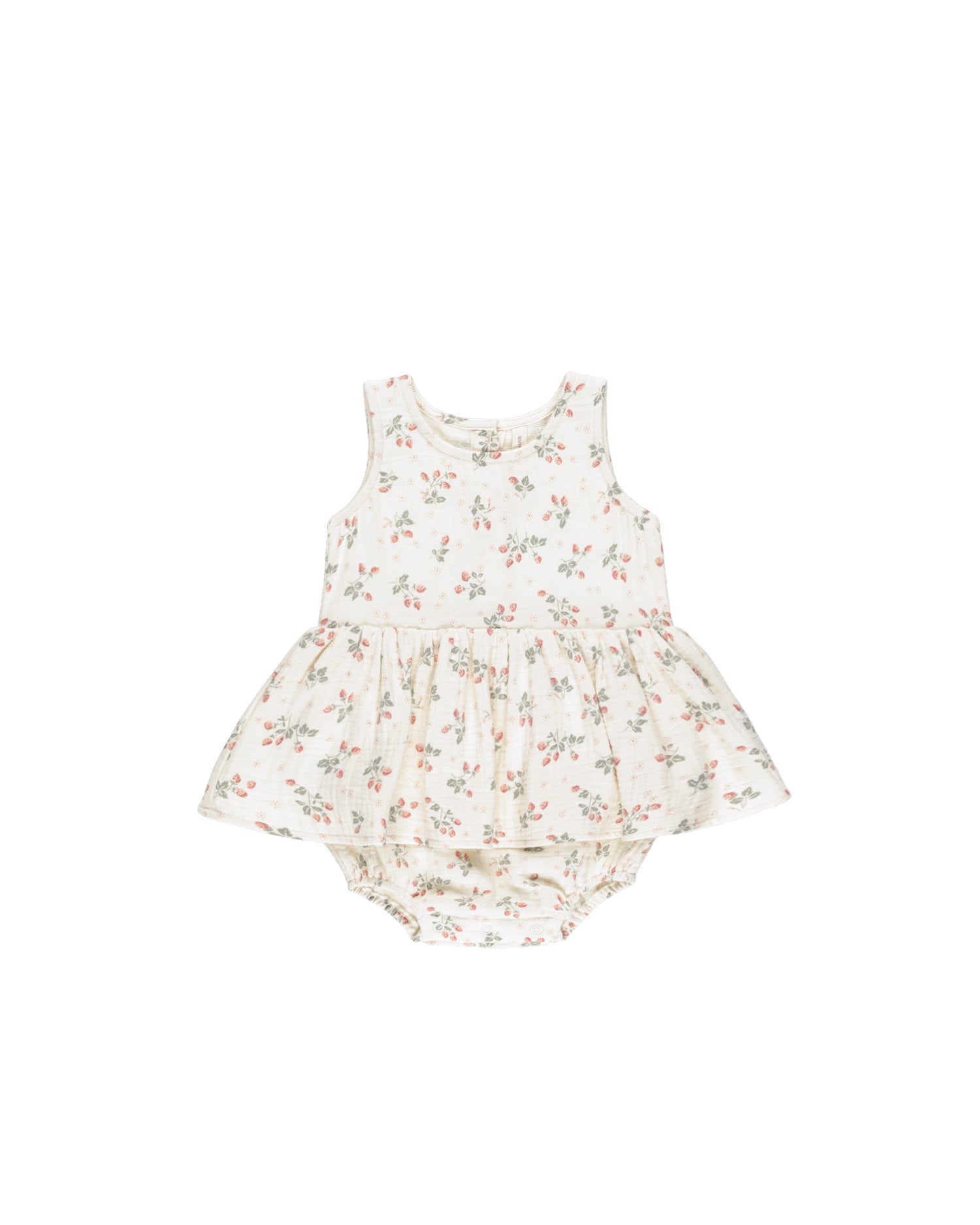 Quincy Mae Skirted Tank Romper - Strawberries