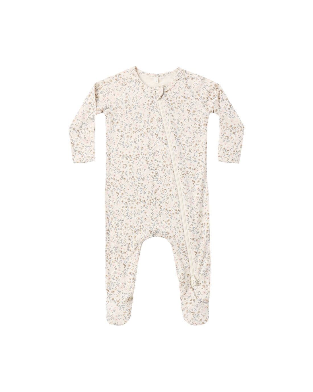 Quincy Mae Bamboo Zip Footie - Bloom