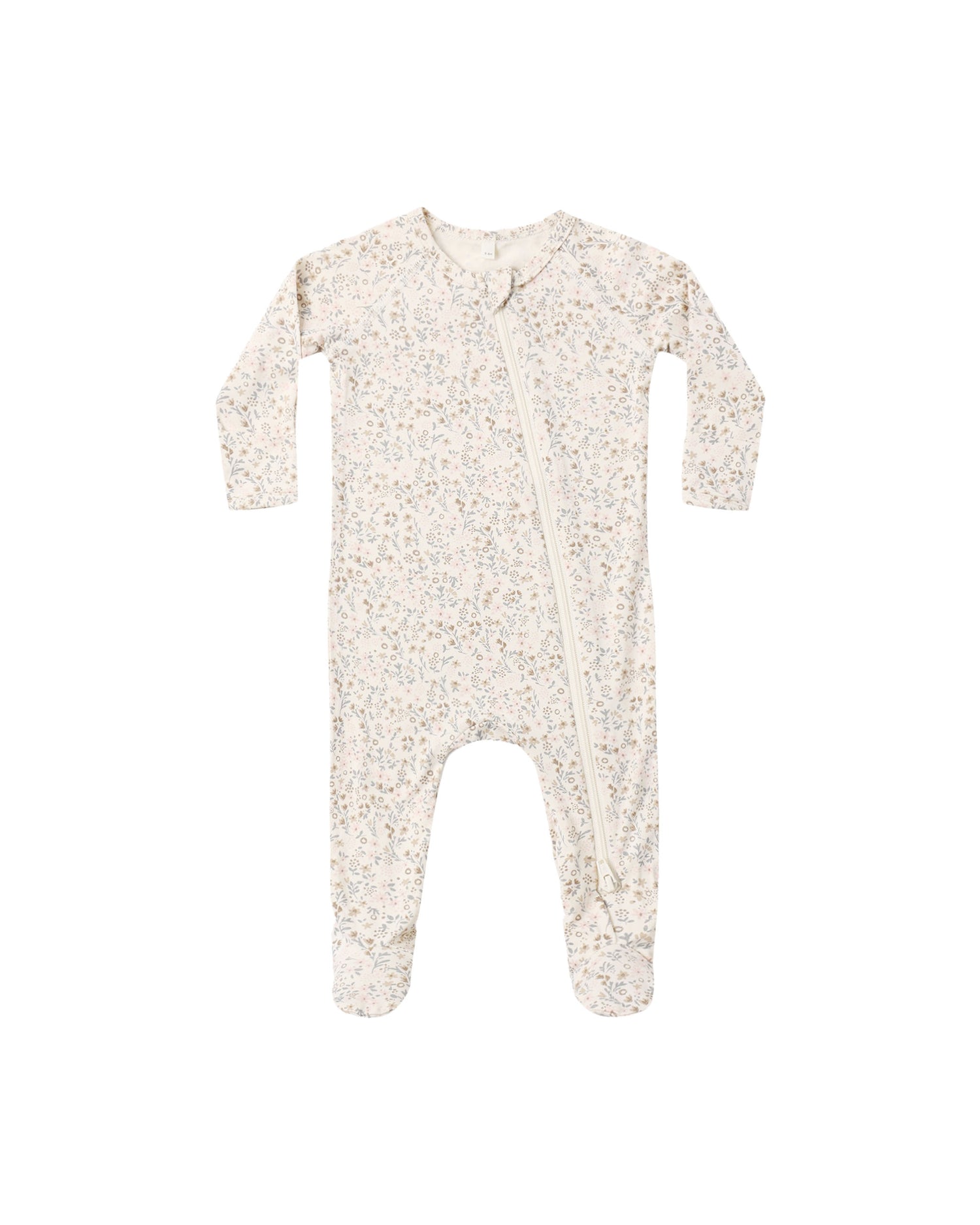 Quincy Mae Bamboo Zip Footie - Bloom