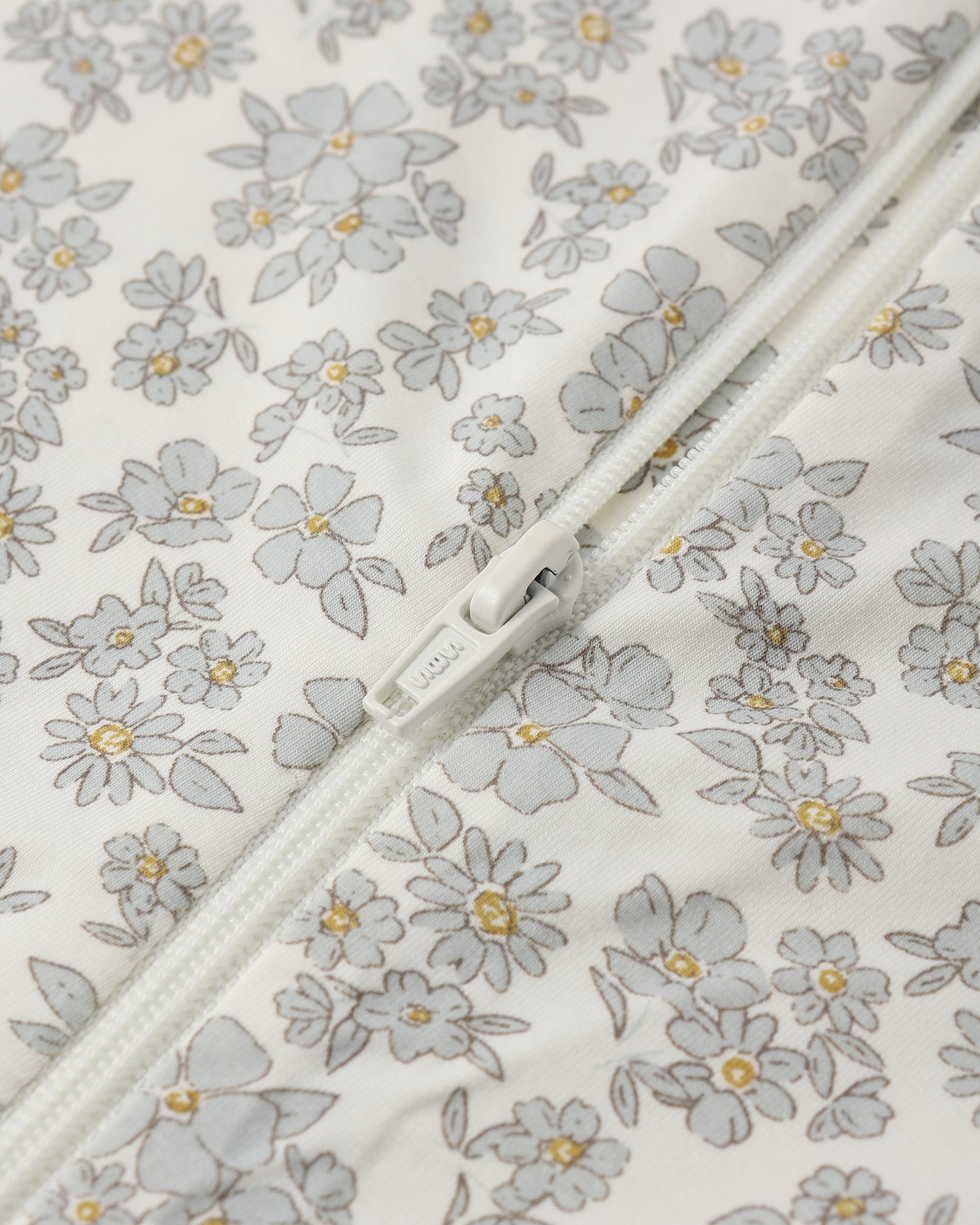 Quincy Mae Bamboo Zip Footie - Blue Floral