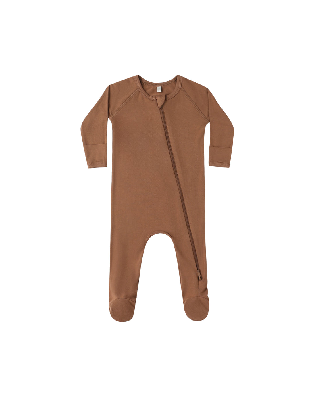 Quincy Mae Bamboo Zip Footie - Cedar
