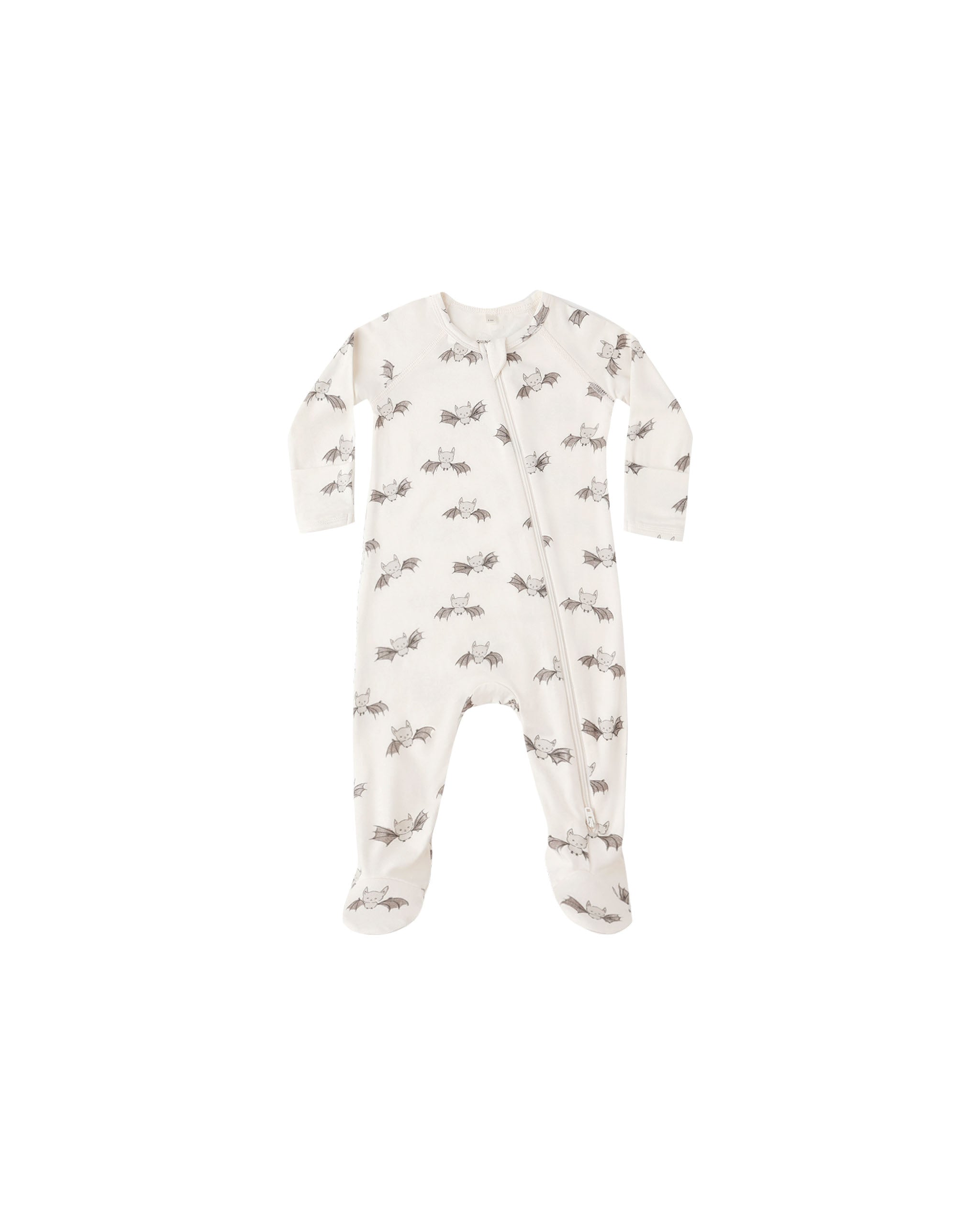 Quincy Mae Bamboo Zip Footie - Bats