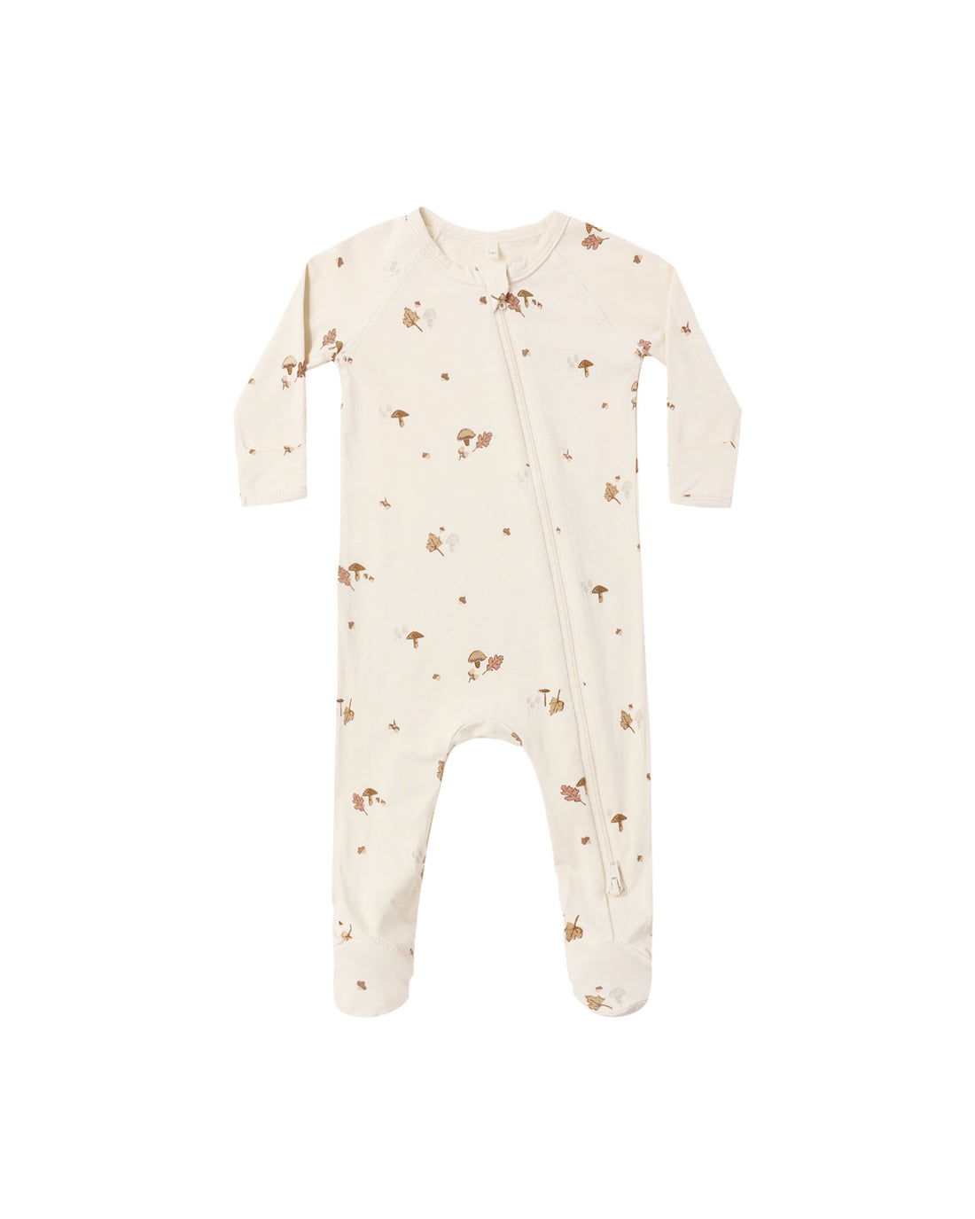 Quincy Mae Bamboo Zip Footie - Woodland