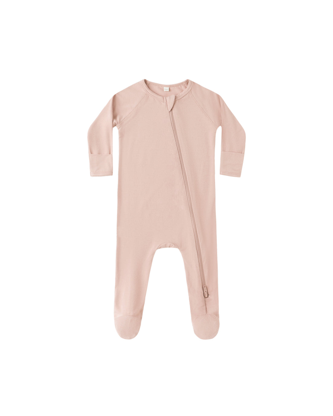 Quincy Mae Bamboo Zip Footie - Rose