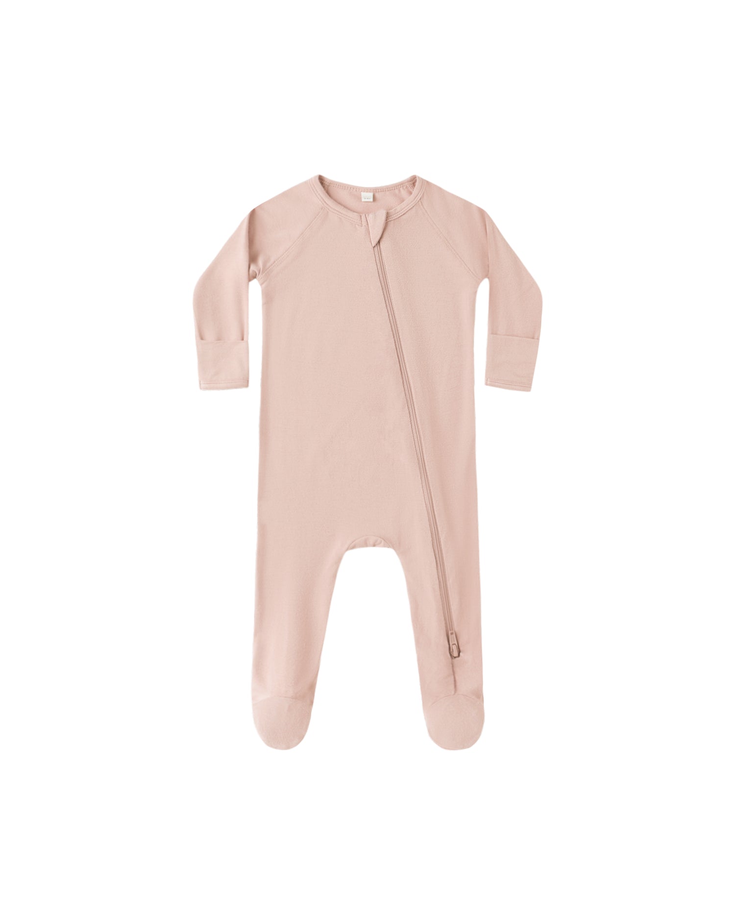 Quincy Mae Bamboo Zip Footie - Rose