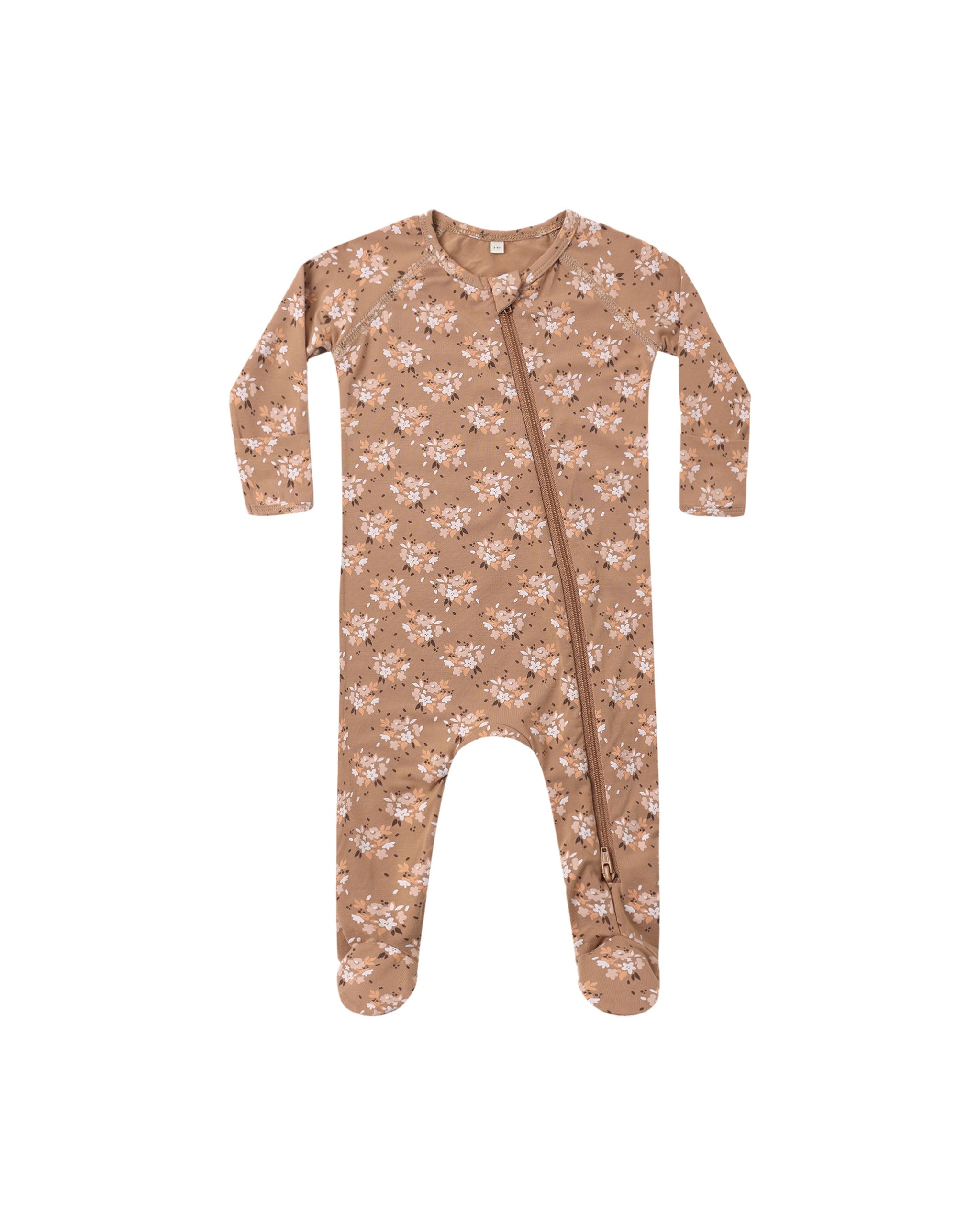 Quincy Mae Bamboo Zip Footie - Fall Floral