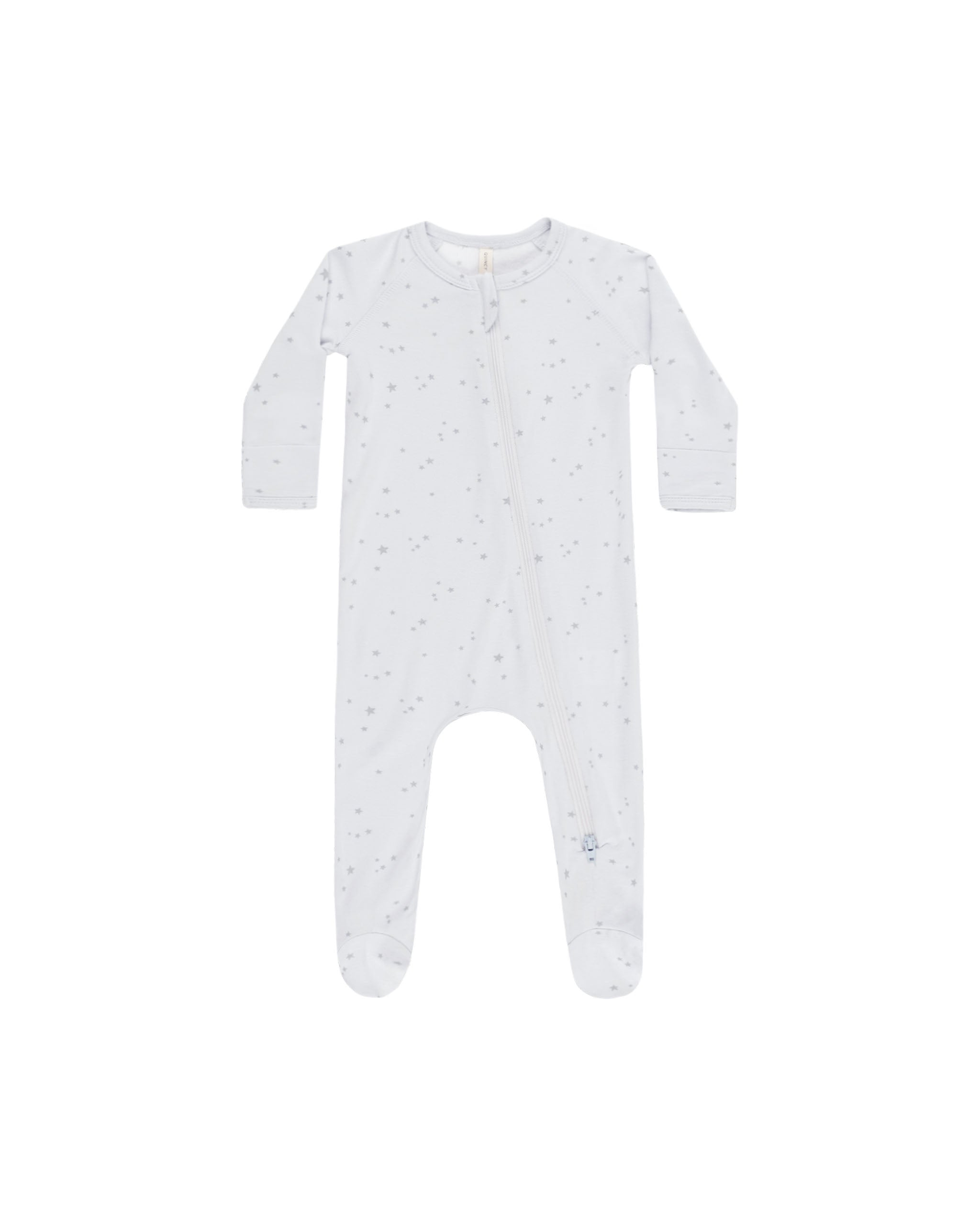 Quincy Mae Modal Zip Footie - Stars Fog