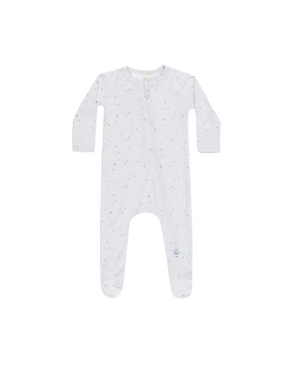 Quincy Mae Modal Zip Footie - Stars Fog
