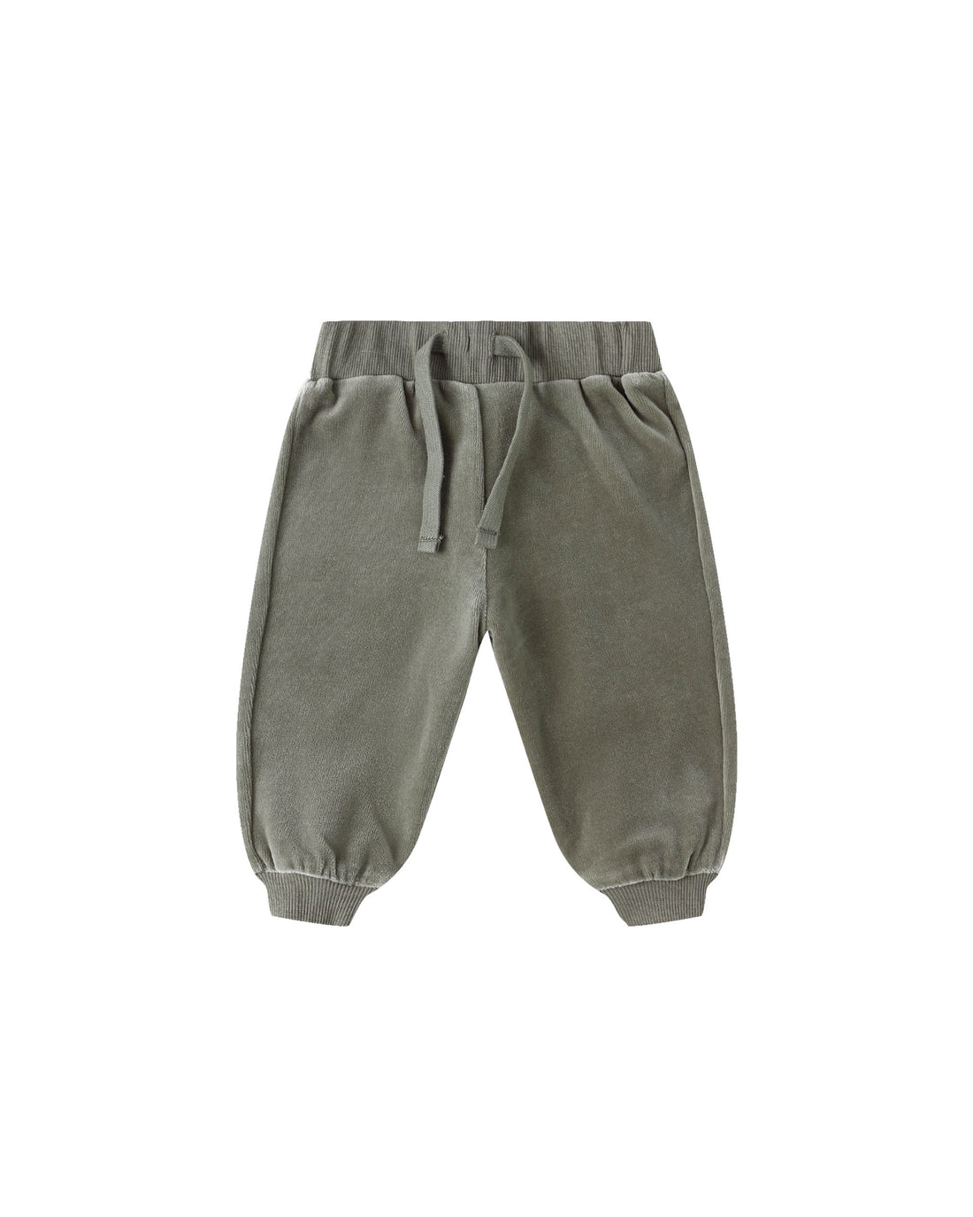 Quincy Mae Velour Relaxed Sweatpant - Forest