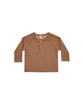 Quincy Mae Zion Shirt - Cinnamon Grid