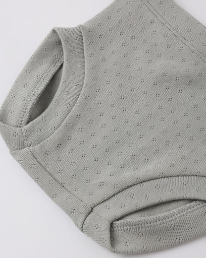 Quincy Mae Sleeveless Ruffle V Dress - Sage