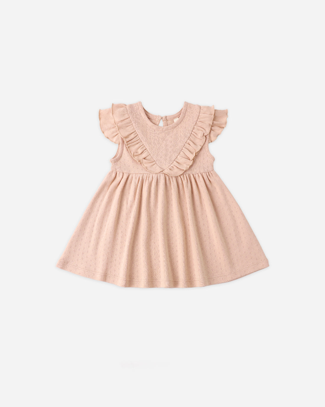Quincy Mae Sleeveless Ruffle V Dress - Melon