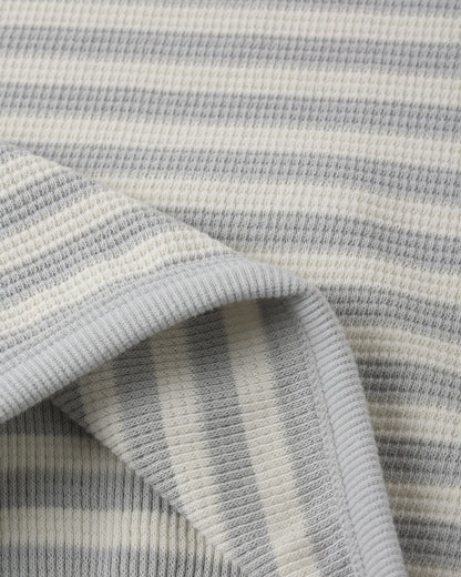 Quincy Mae Waffle Sweater Set - Sky Stripe