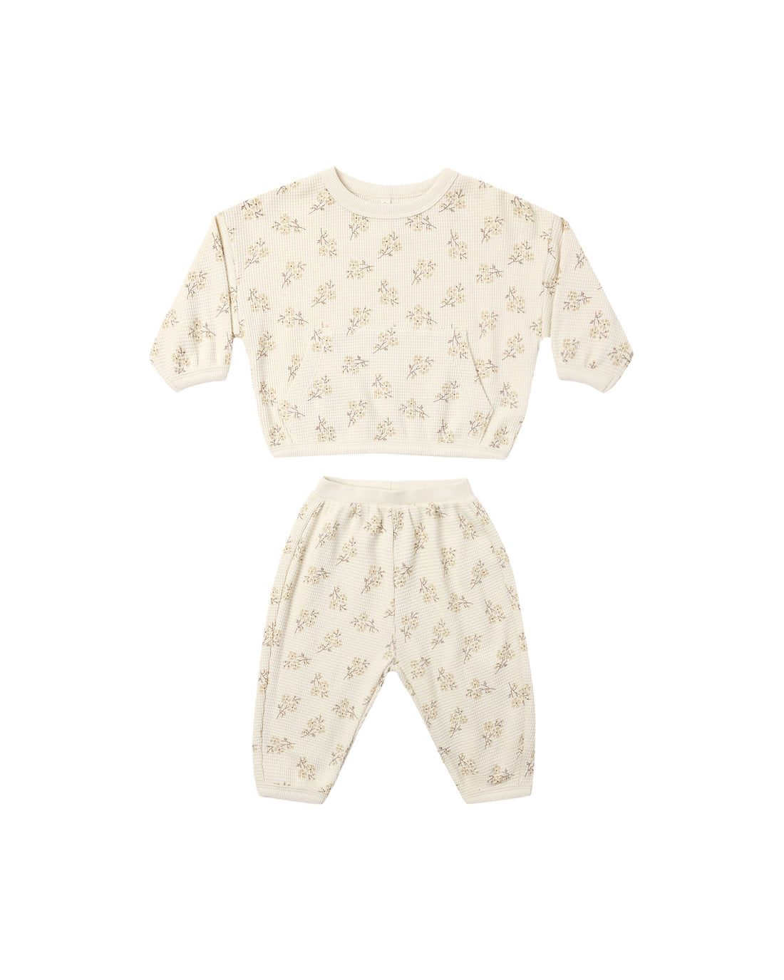 Quincy Mae Waffle Slouch Set - Meadow