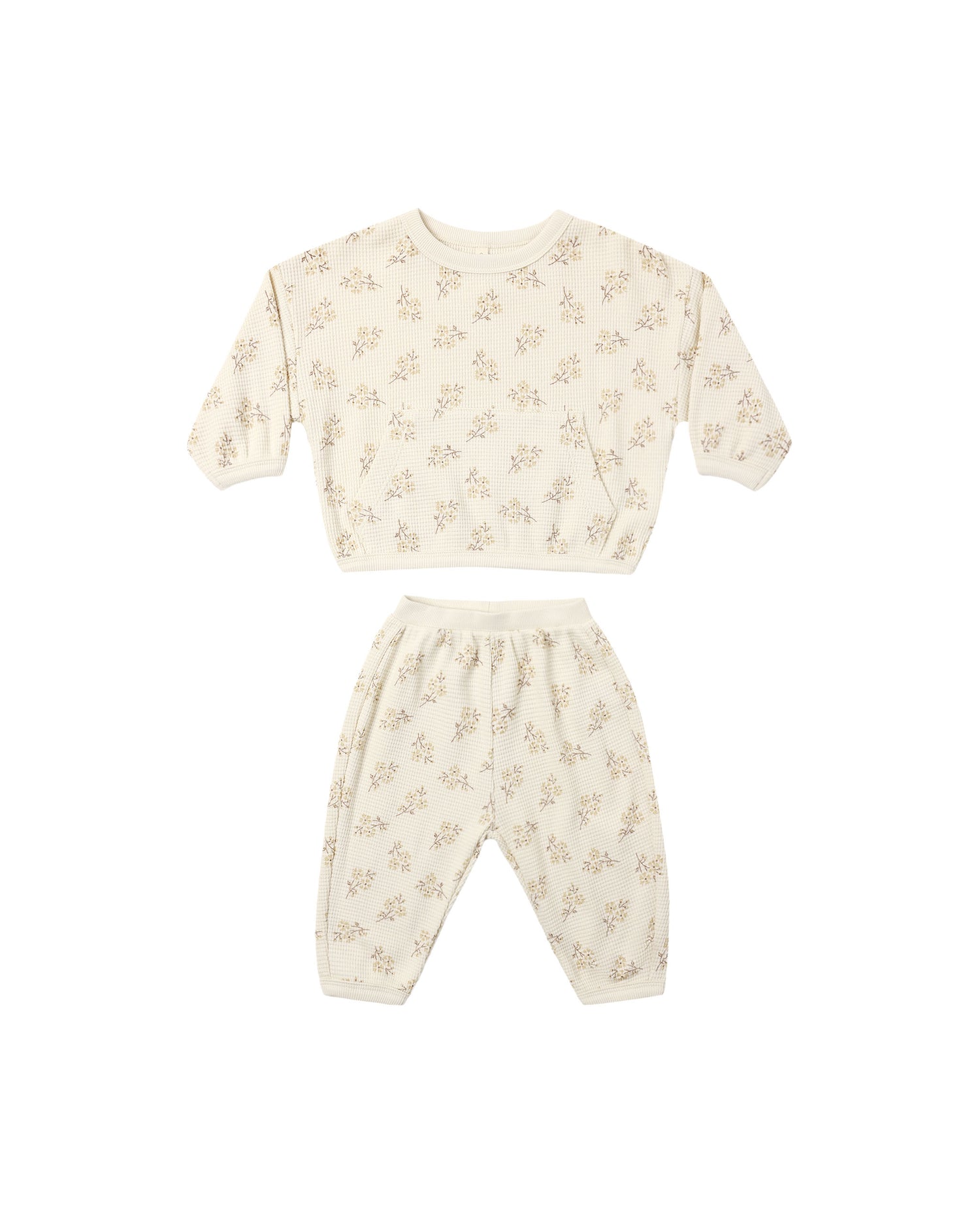 Quincy Mae Waffle Slouch Set - Meadow