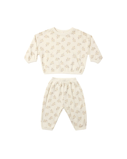 Quincy Mae Waffle Slouch Set - Meadow