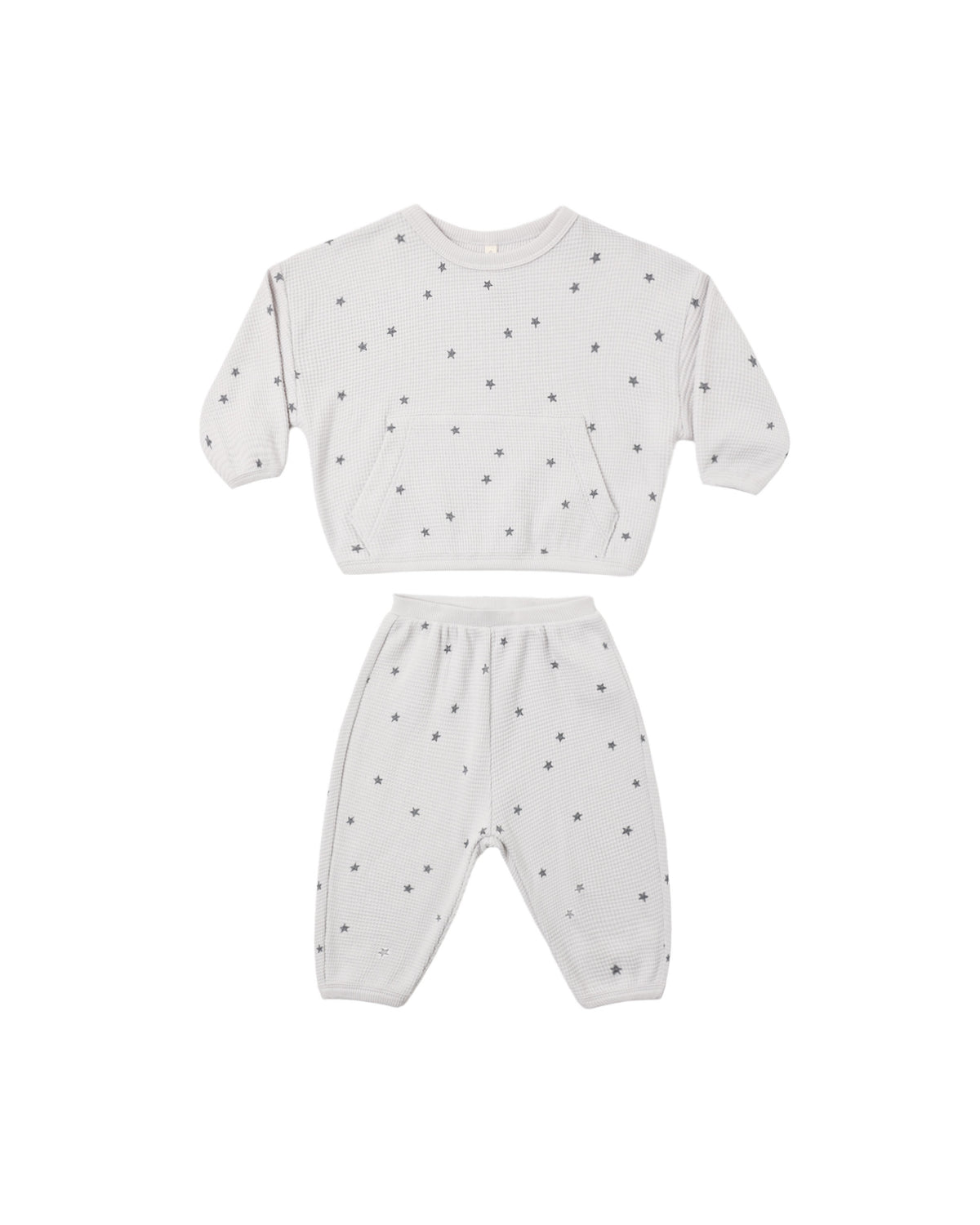 Quincy Mae Waffle Slouch Set - Stars
