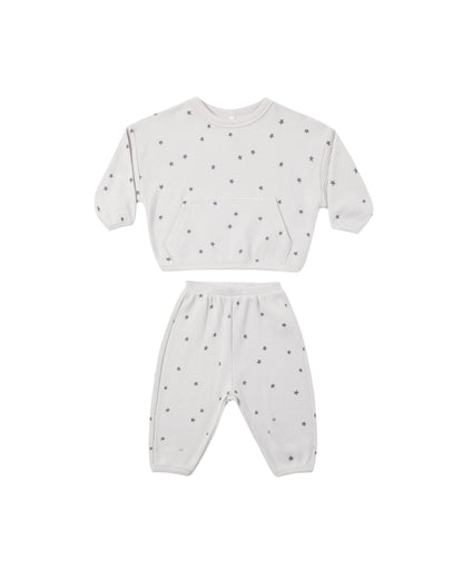 Quincy Mae Waffle Slouch Set - Stars