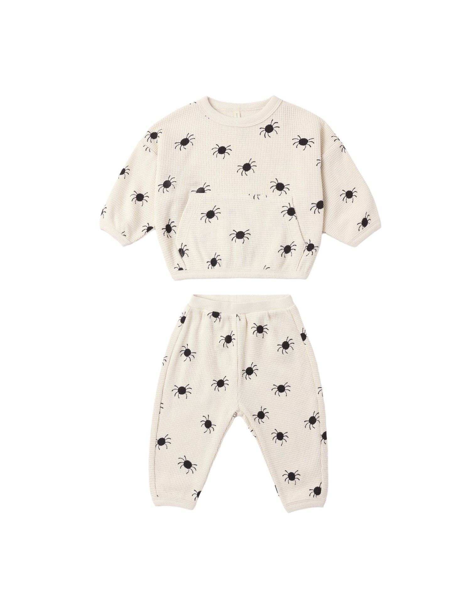 Quincy Mae Waffle Slouch Set - Bitsy Spider