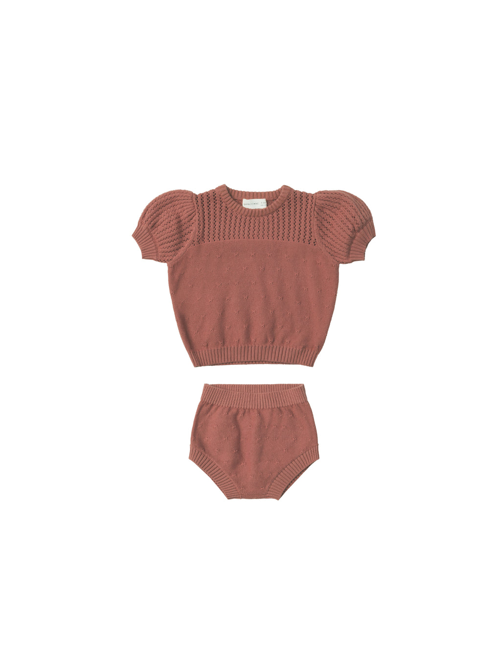 Quincy Mae Pointelle Knit Set - Berry
