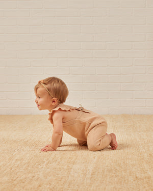 Quincy Mae Pointelle Knit Overalls - Shell