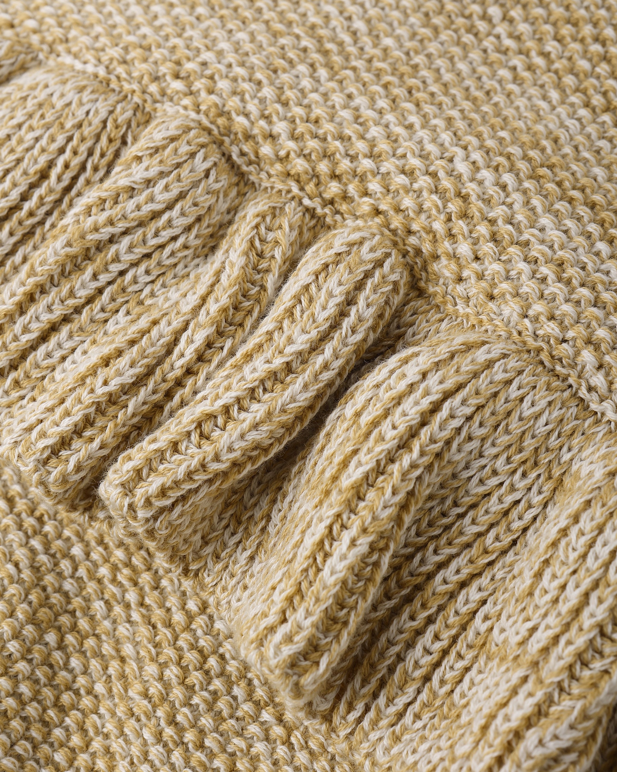 Quincy Mae Knit Ruffle Romper - Heathered Honey