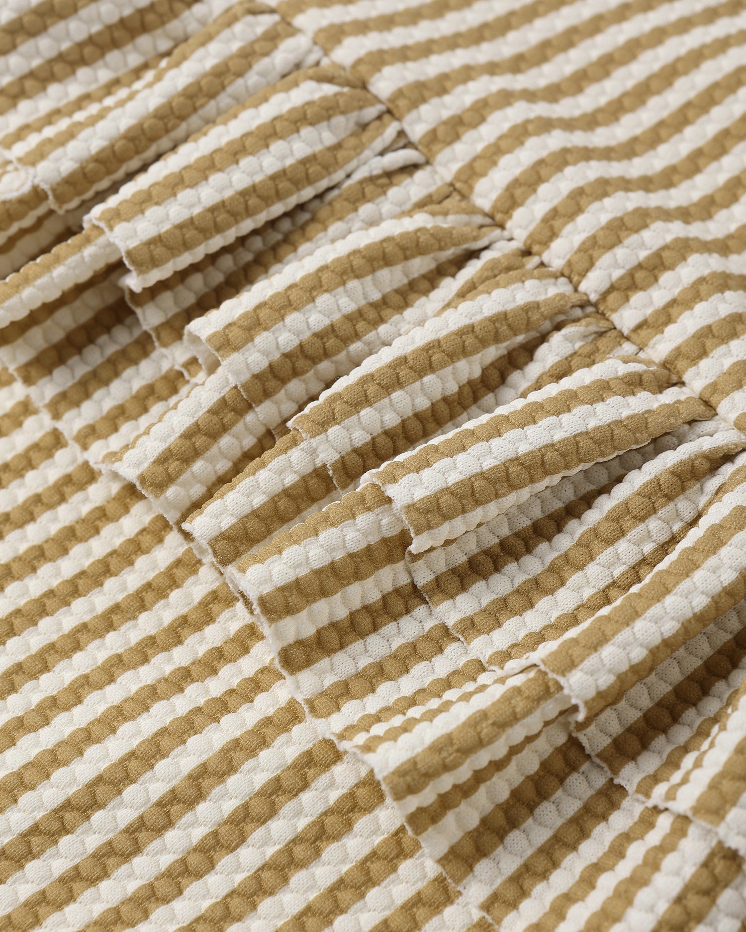 Quincy Mae Ruffled One Piece Swimsuit - Honey Stripe Small