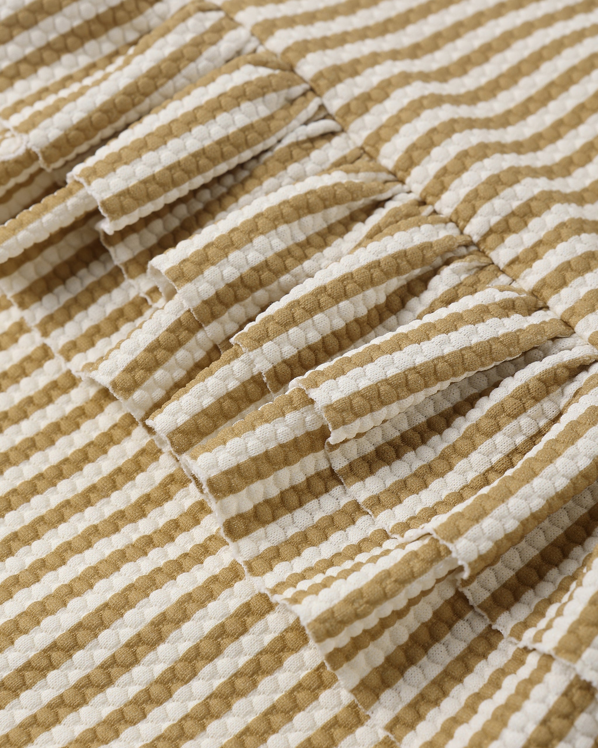 Quincy Mae Ruffled One Piece Swimsuit - Honey Stripe Small