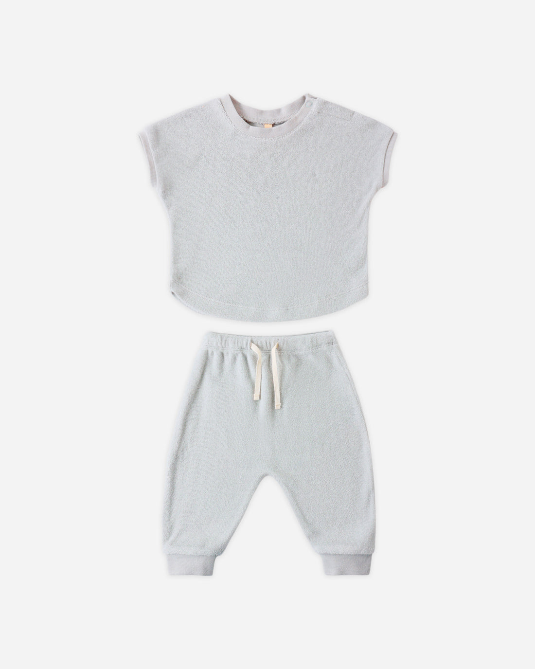 Quincy Mae Terry Tee + Pant Set - Sky