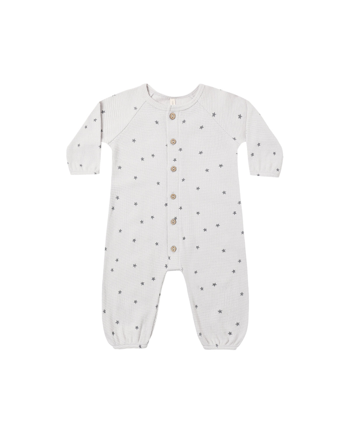 Quincy Mae Waffle Long Sleeve Jumpsuit - Stars