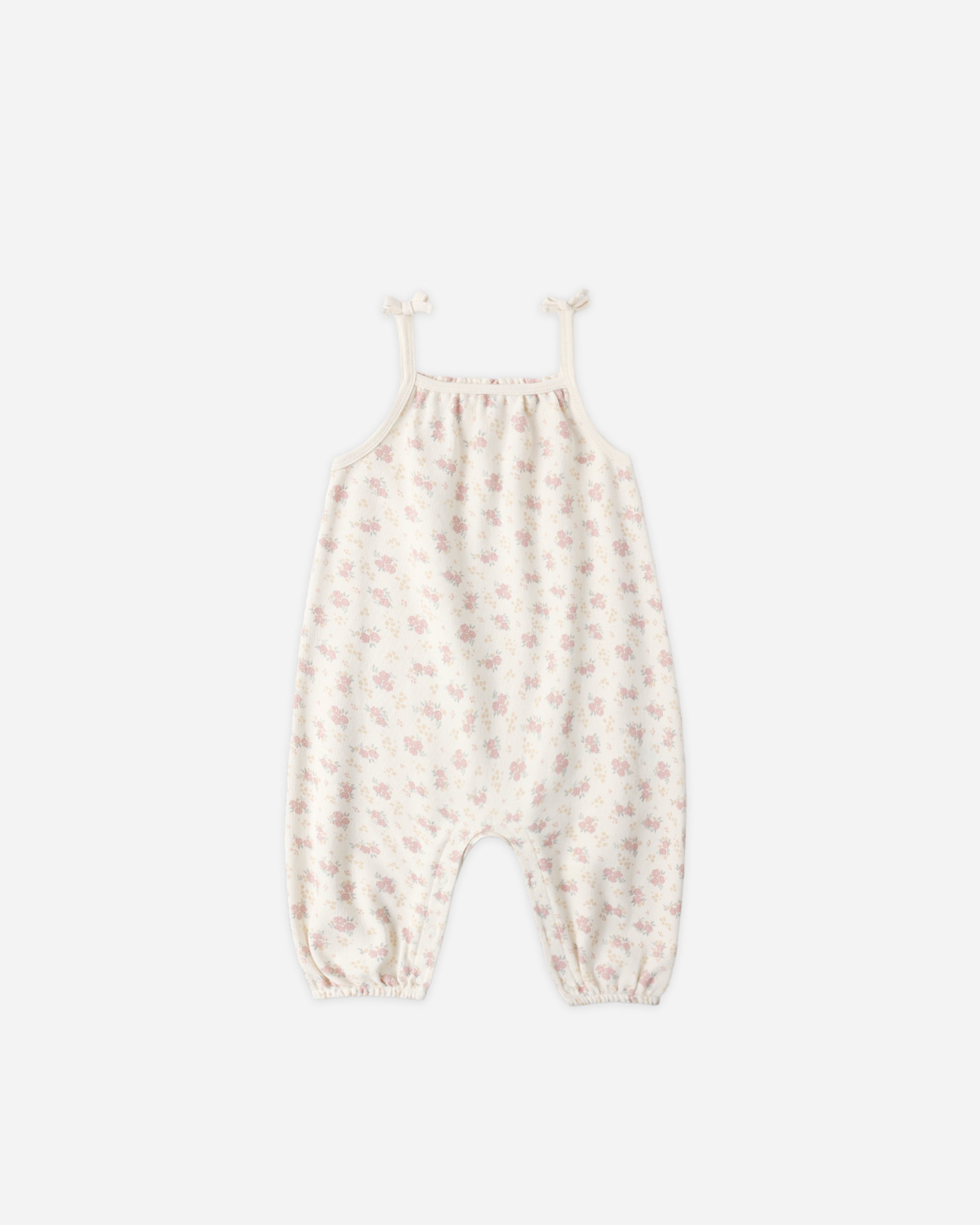 Quincy Mae Smocked Jumpsuit - Flower Field