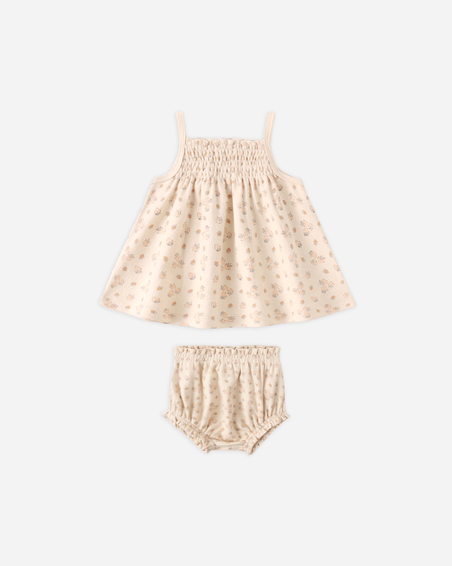 Quincy Mae Smocked Tank + Bloomer Set - Strawberries