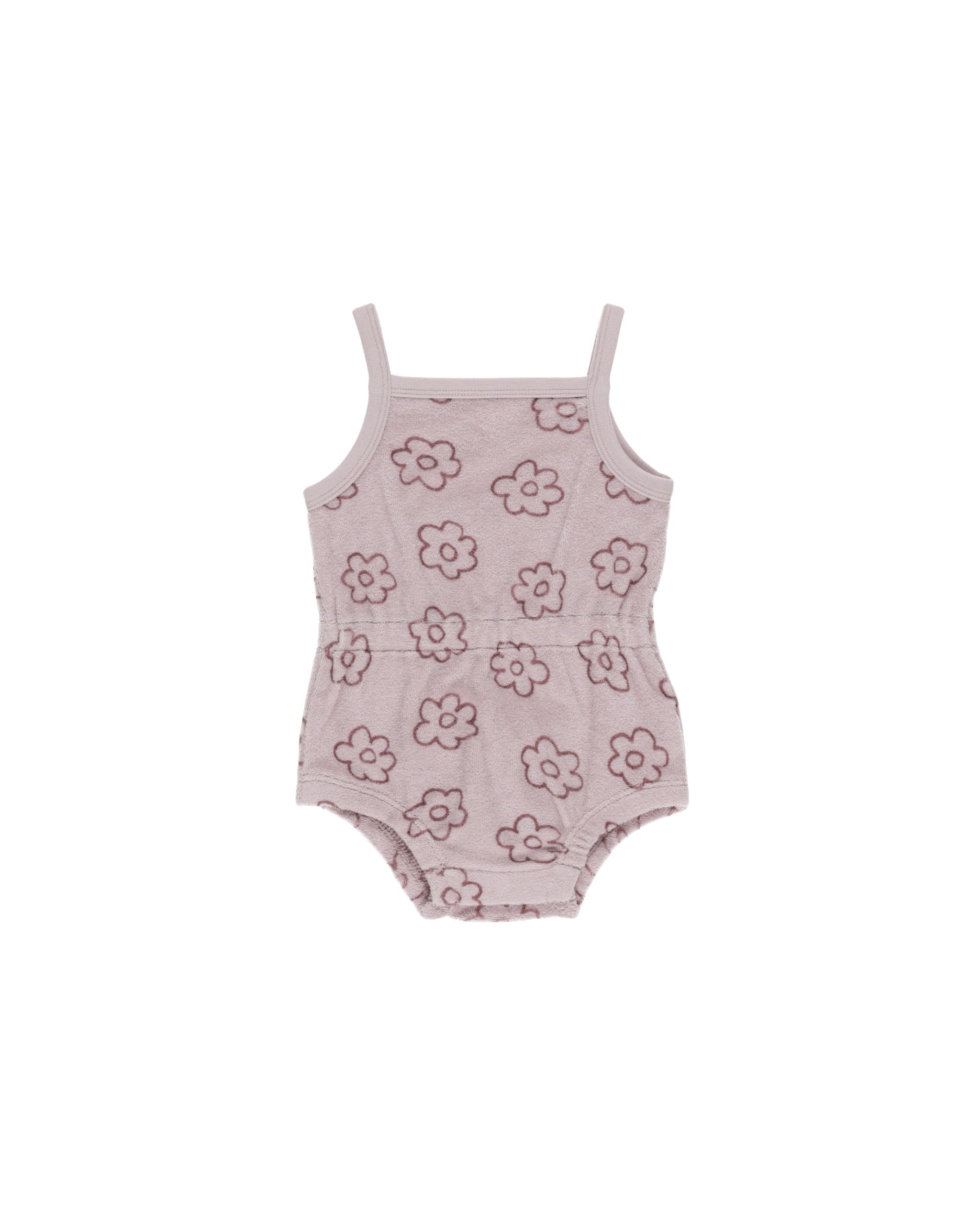 Quincy Mae Terry Cinch Romper - Daisy