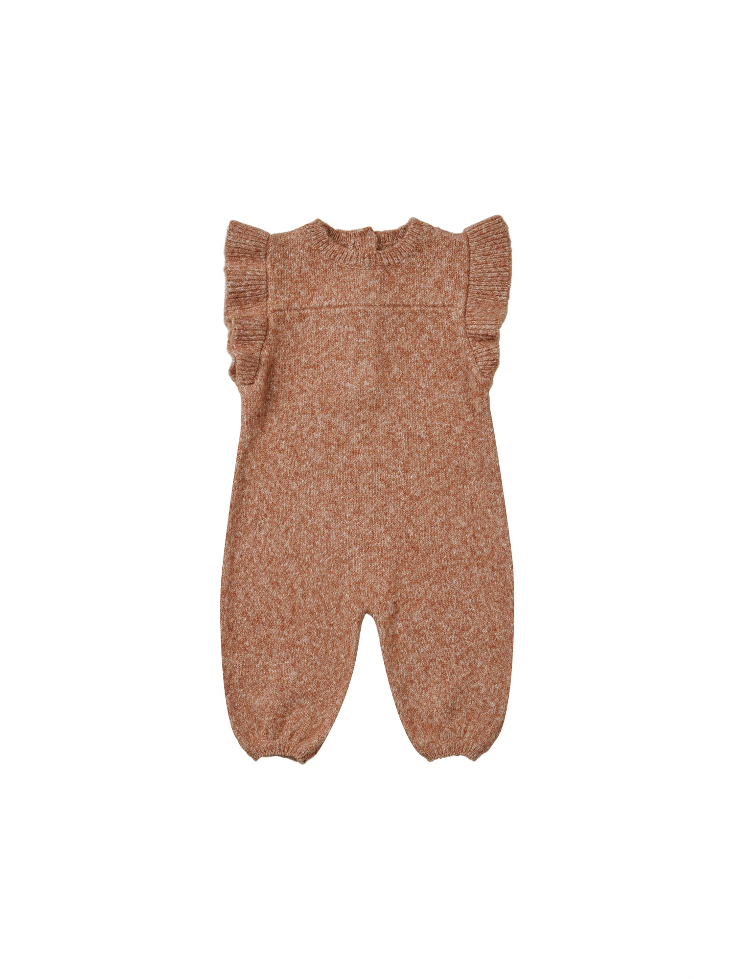 Quincy Mae Mira Knit Romper - Heathered Clay