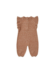 Quincy Mae Mira Knit Romper - Heathered Clay