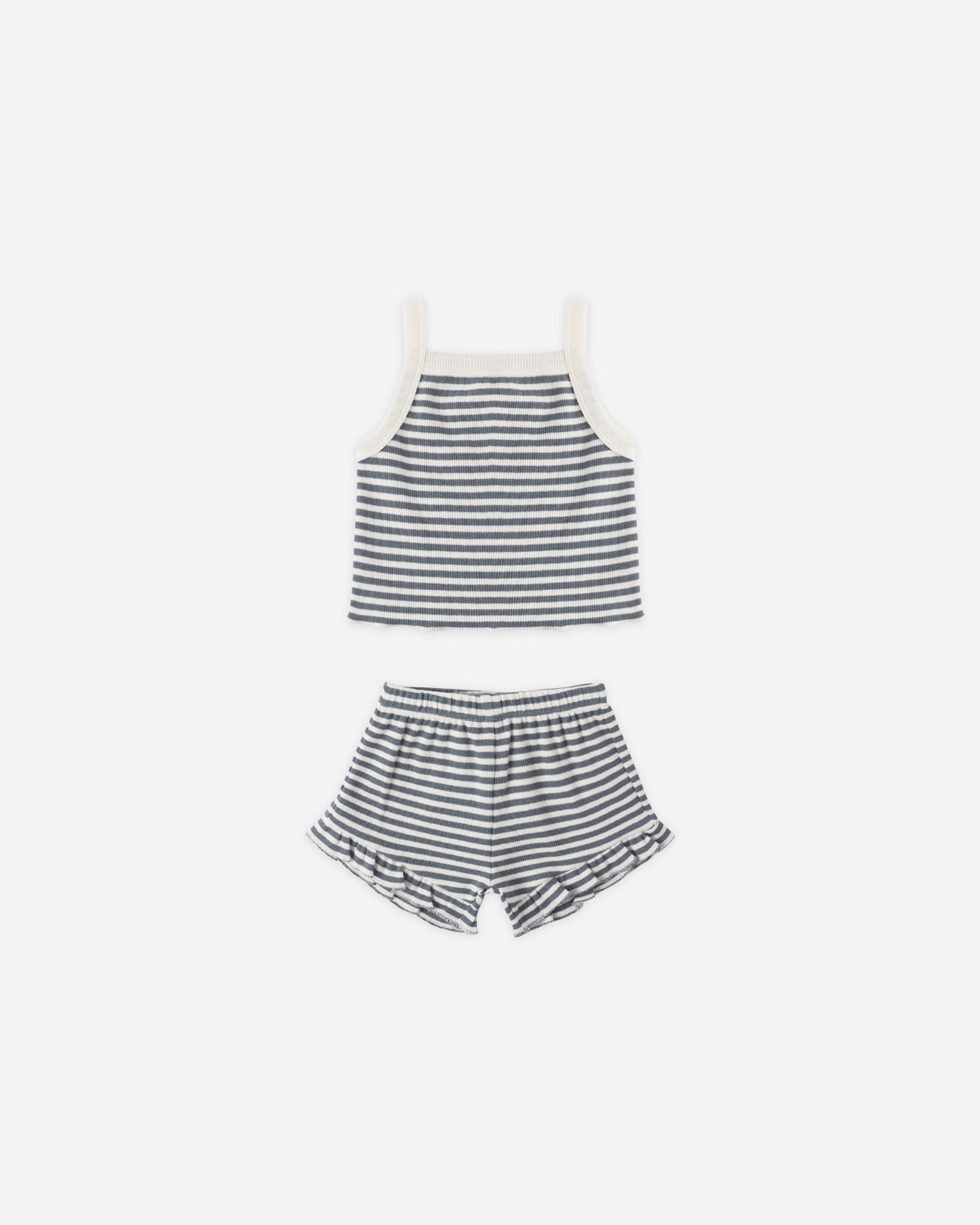 Quincy Mae Evie Tank + Shortie Set - Ocean Stripe